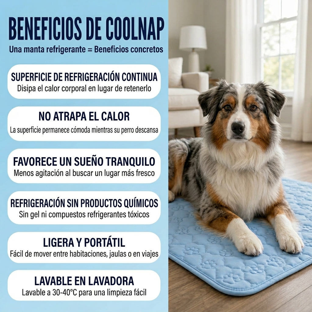 La esterilla que se mantiene fresca — incluso después de horas bajo tu perro.
