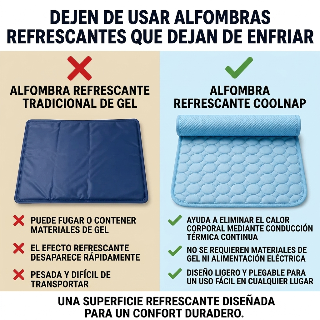 La esterilla que se mantiene fresca — incluso después de horas bajo tu perro.